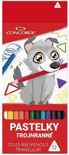 Kleurpotloden CONCORDE driekant 12 kleuren