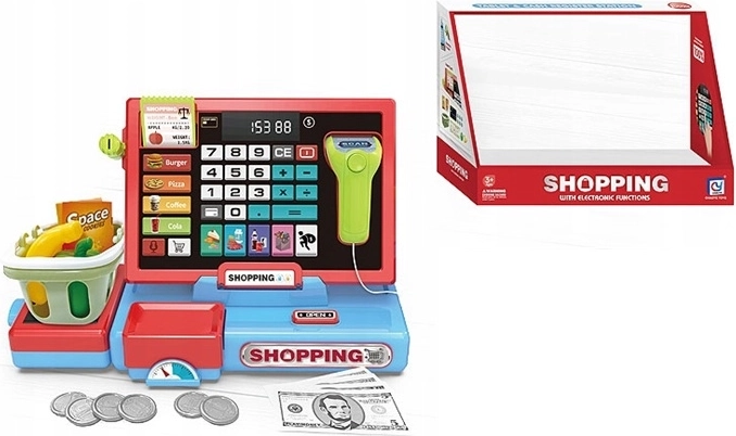 Kinderkassa voor een winkel op batterijen