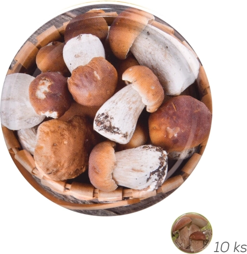 Bio 82 metalen weckdeksel met paddenstoelenmotief (10 stuks)