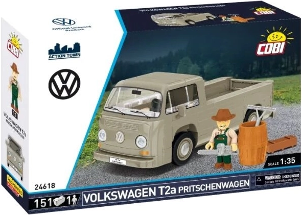 Cobi Volkswagen T2a Pritschenwagen bouwset 1:35 met figuur