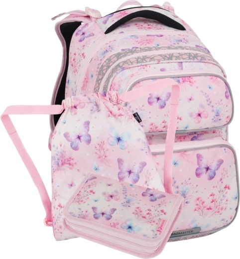 Bagmaster schoolset voor eersteklassers DOPI 25 A – vlindertjes