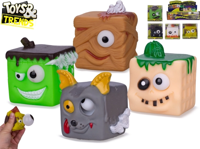 Brainboooom monstertjes – stretchkubussen 6 × 6 cm