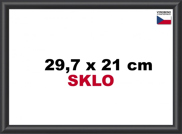 Kunststof lijst zwart A4