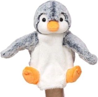 Pluchen handpop pinguïn eco-friendly