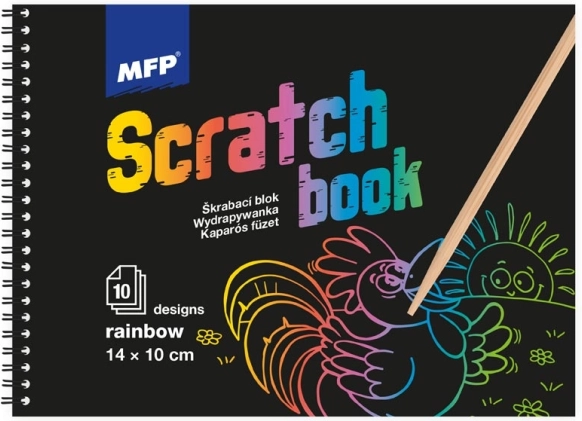 Krasplaatblok 14x10cm mix/regnbogenglans