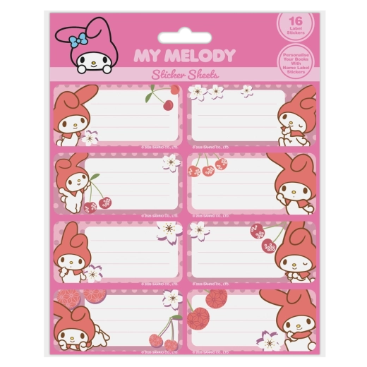 Cinnamoroll naamlabels voor schriften