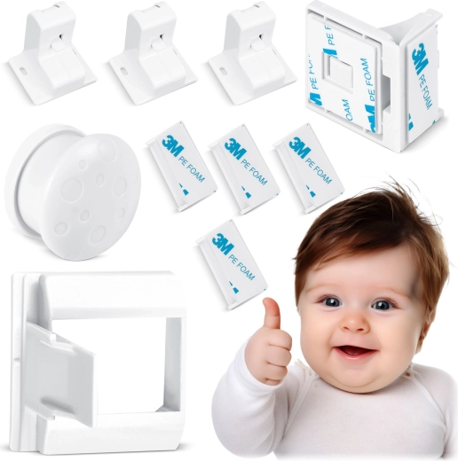 Magnetische kindersloten voor kasten RICOKIDS, set van 4 stuks