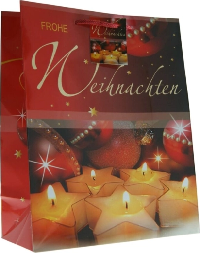 Klassieke grote kerstcadeautas (A4), mix van motieven - 1 stuk