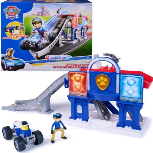 Paw Patrol Lift ’N’ Repair – reddings- en reparatiestation met Ryder-figuur en ATV