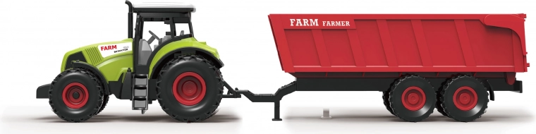 Tractor met aanhanger en effecten