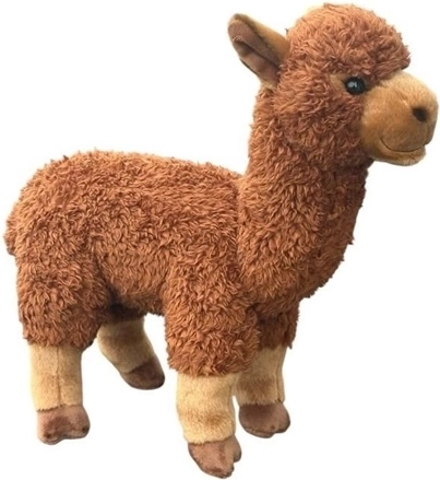 Pluche alpaca bruin 28 cm