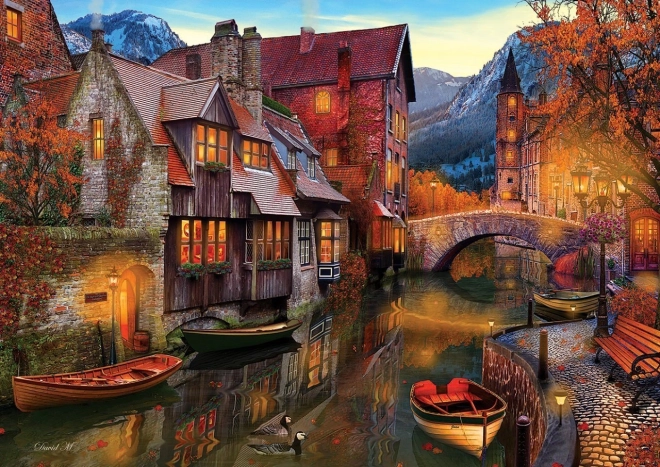 Puzzel Huizen aan het waterkanaal 2000 stukjes ART PUZZLE