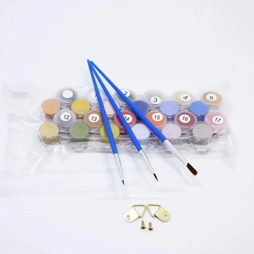 Schilderen op nummer met frame 40 × 30 cm – MOTOR GHOST RIDER