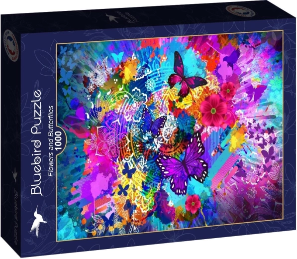 Bluebird puzzel Bloemen en vlinders 1000 stukjes
