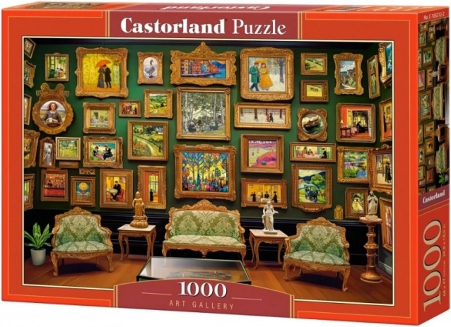 Puzzel 1000 stukjes Kunstgalerie schilderijen aan de muur