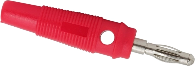 Rubberen banaanstekker voor kabel van 3 mm