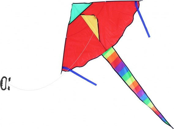 Nylon vlieger 120 × 70 cm met regenboogstaart