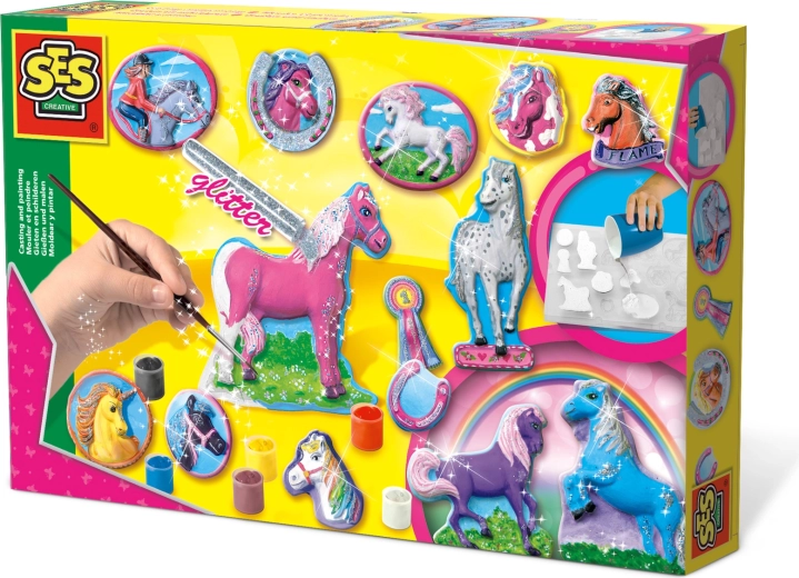 Gieten en schilderen van fantasiepaarden