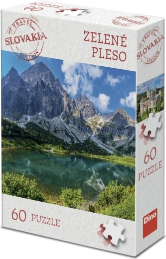 Dino puzzel toeristische editie Slowakije – Zelené pleso (60 stukjes)