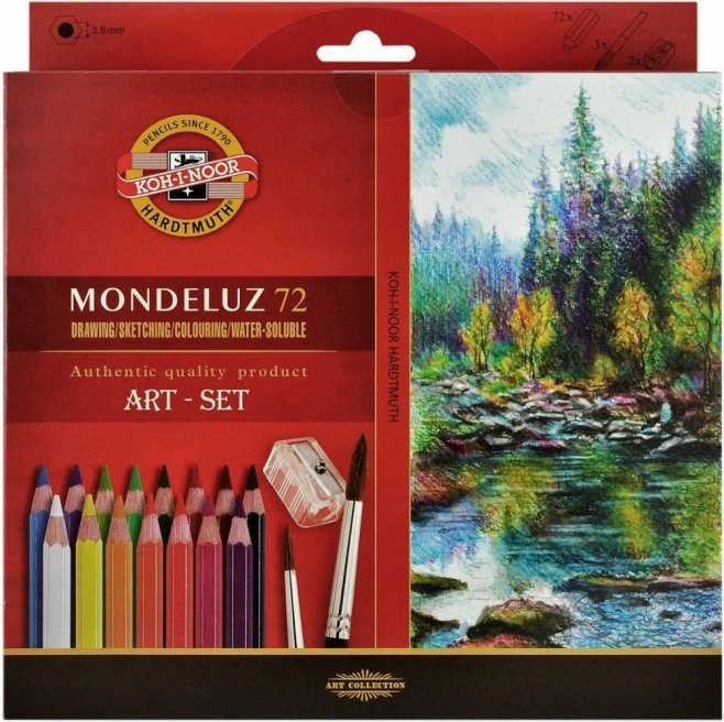Aquarelpotloden KOH-I-NOOR Mondeluz, set van 72 stuks