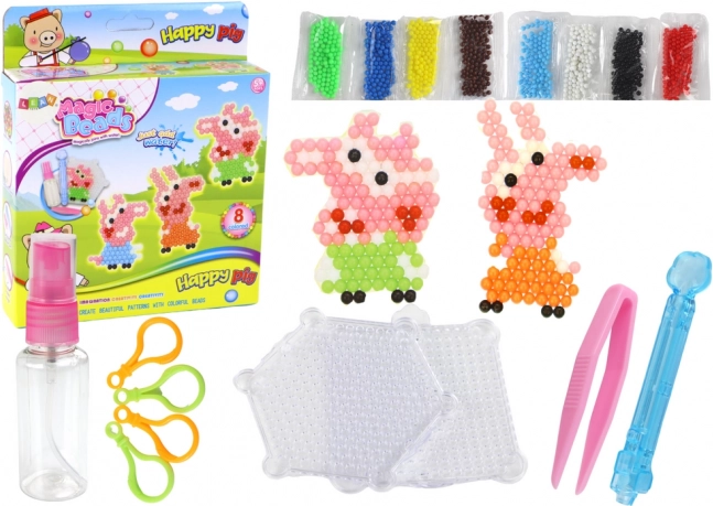 Waterkralen DIY – set van 8 kleuren met varkensmotieven