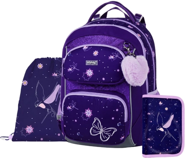 Schoolset OXY Jumper Flowers – rugzak, etui en gymsack