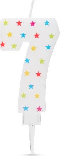 Taartkaarsje cijfer 7