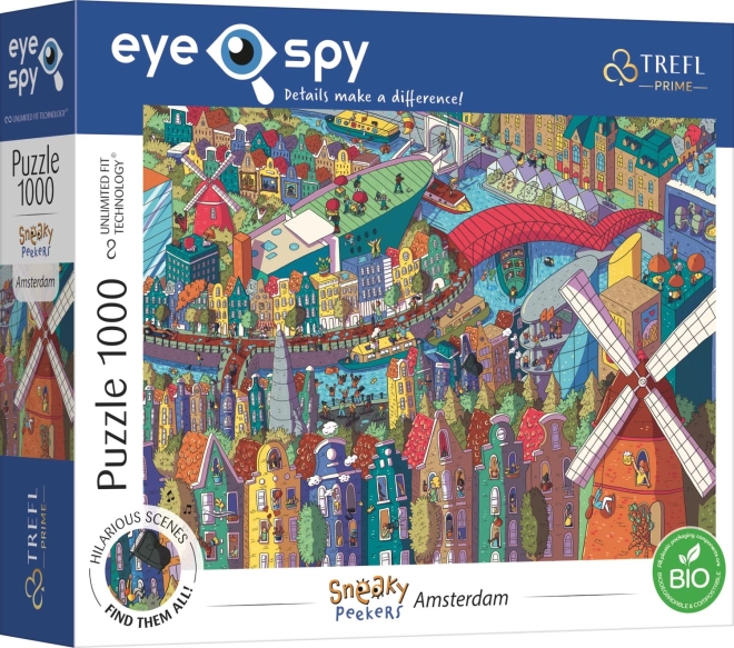 TREFL Puzzel Eye-Spy Sneaky Peekers: Amsterdam 1000 stukjes