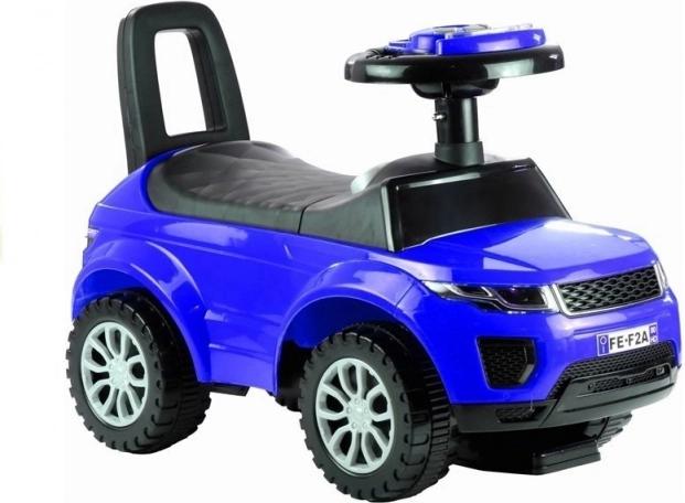 Blauwe loopauto voor kinderen met geluiden en licht
