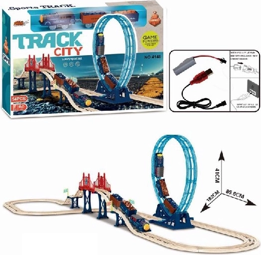 Elektrisch treintje met rails