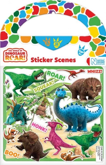 dinosaurusstickers – herbruikbare sets met achtergronden