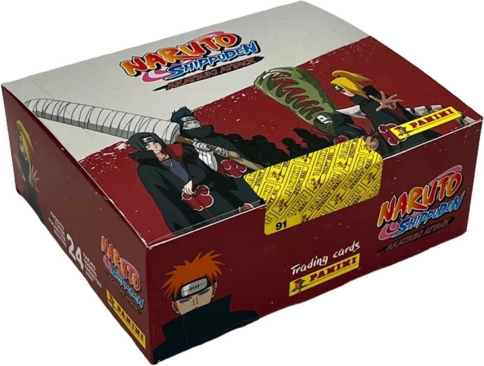 Panini Naruto Shippuden Akatsuki Attax verzamelkaarten – box met 24 flow packs