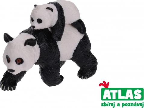 panda-figuur met jong 8 cm