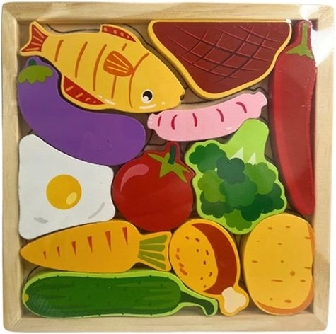 Houten puzzel eten