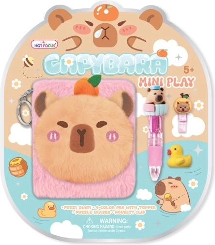 Hot Focus pluchen dagboek met capibara-accessoires