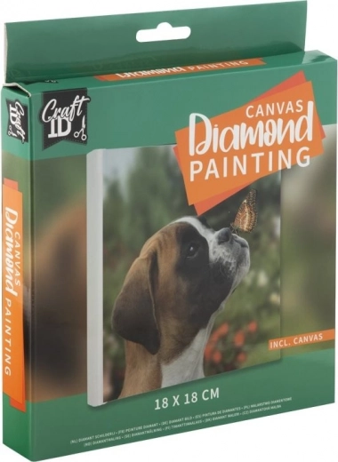 Grafix Diamantschilderij Puppy 18x18 cm