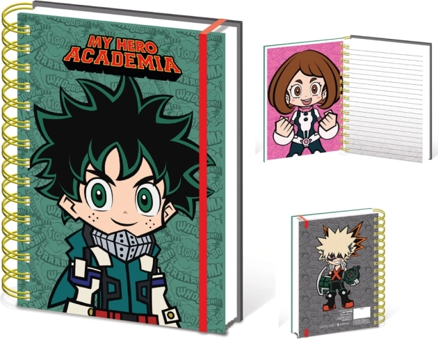 my hero academia chibi notitieboek a5 met ringband