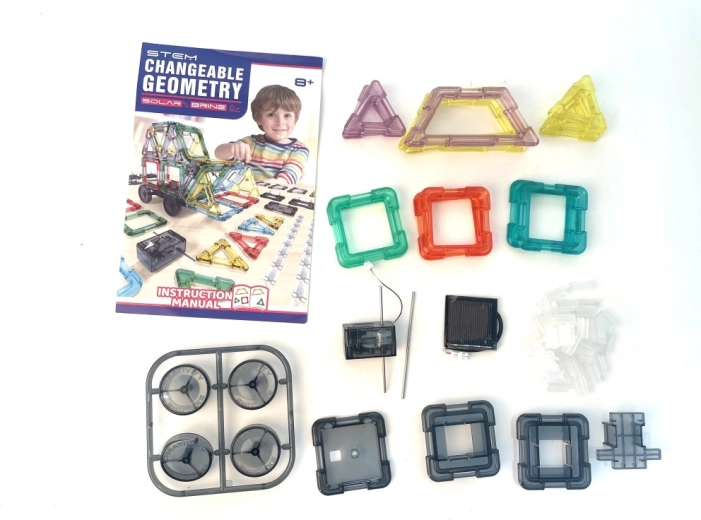 Zonne-energie geometrische STEM-bouwset met 62 onderdelen