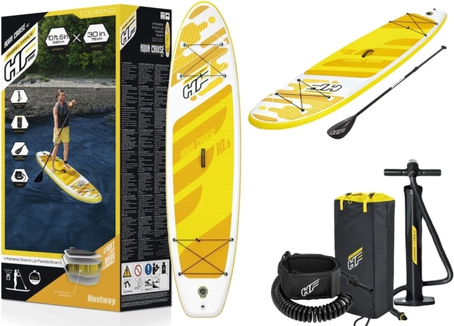 Opblaasbaar paddleboard Hydro-Force geel 320 x 76 x 12 cm