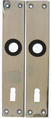 Deurbeslagplaat 72/sleutel K 416 aluminium (1 paar)