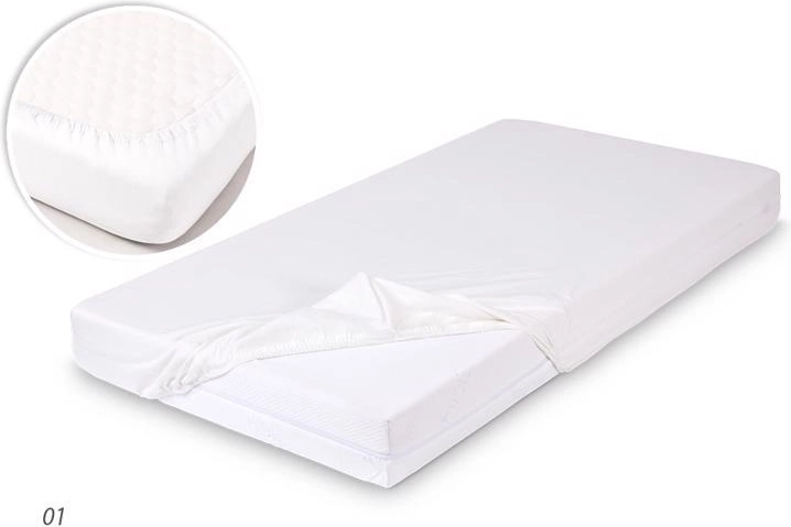 Bamboe hoeslaken 60 × 120 cm wit BABYMATEX