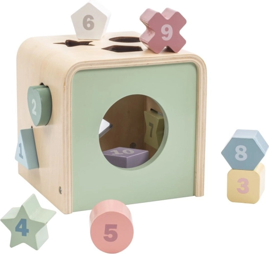 Montessori-vormenkubus met vormen Baby Mix