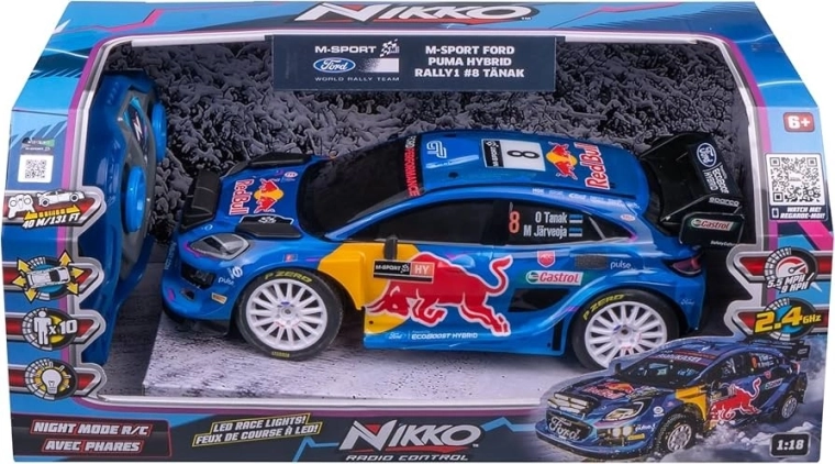 Nikko op afstand bestuurbare auto Ford Puma Hybrid M-Sport #8 Tänak 1:18