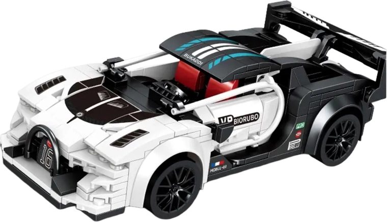 Bouwset wit sportauto met RC-besturing