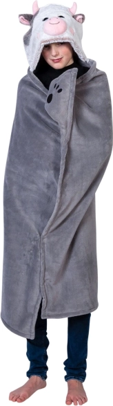 Cozy Noxxiez warme deken met capuchon koe