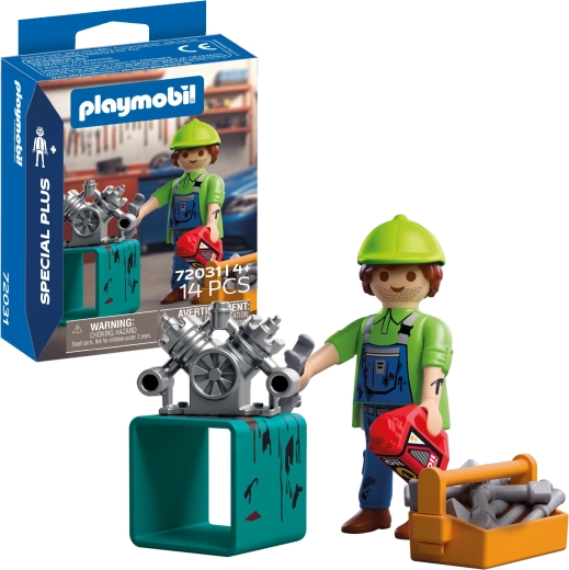 Playmobil Special Plus monteur met accessoires, 14 delen