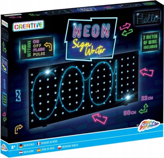 Neon oplichtend bord met LED-draad
