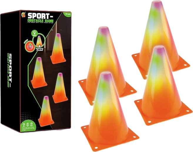 Lichtgevende LED-kegels – set van 4 stuks