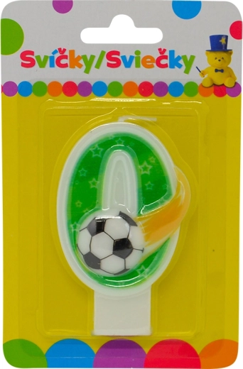 Verjaardagskaars met maanmotief en cijfer 0