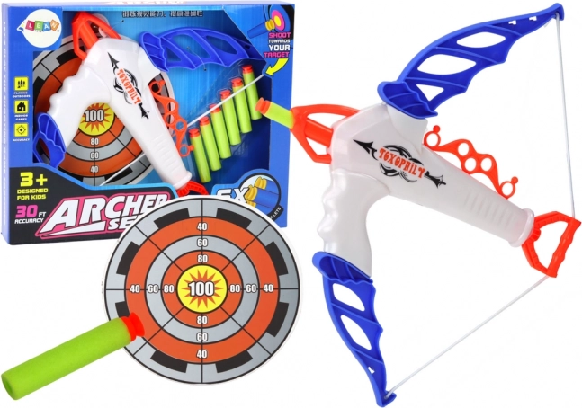 Boog met Doelwit voor Schuimpijlen met Zuignap, 6 stuks